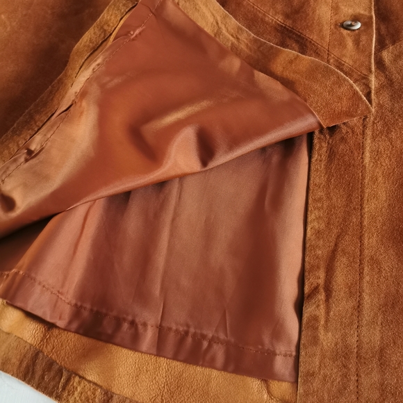 Vintage First Issue Carmel Suede Skirt Size 6 - Picture 6 of 8